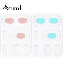 Soumit 12 шт./партия водостойкий поролон наклейка в виде каблука PU гель износостойкие защитные подушечки для ног болеутоляющее покрытие для ухода за ногами
