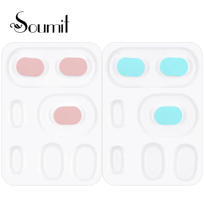 

Soumit 12 pcs/lot Waterproof Foam Heels Sticker PU Gel Wear-Resistant Feet Protector Pads Pain Relieve Pad Suit Foot Care