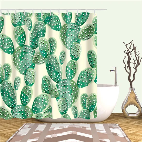 Тропические Зеленые растения Monstera пальмовый лист кактус занавеска для душа s ванная комната занавеска Frabic водонепроницаемый полиэстер с крюком - Цвет: 10