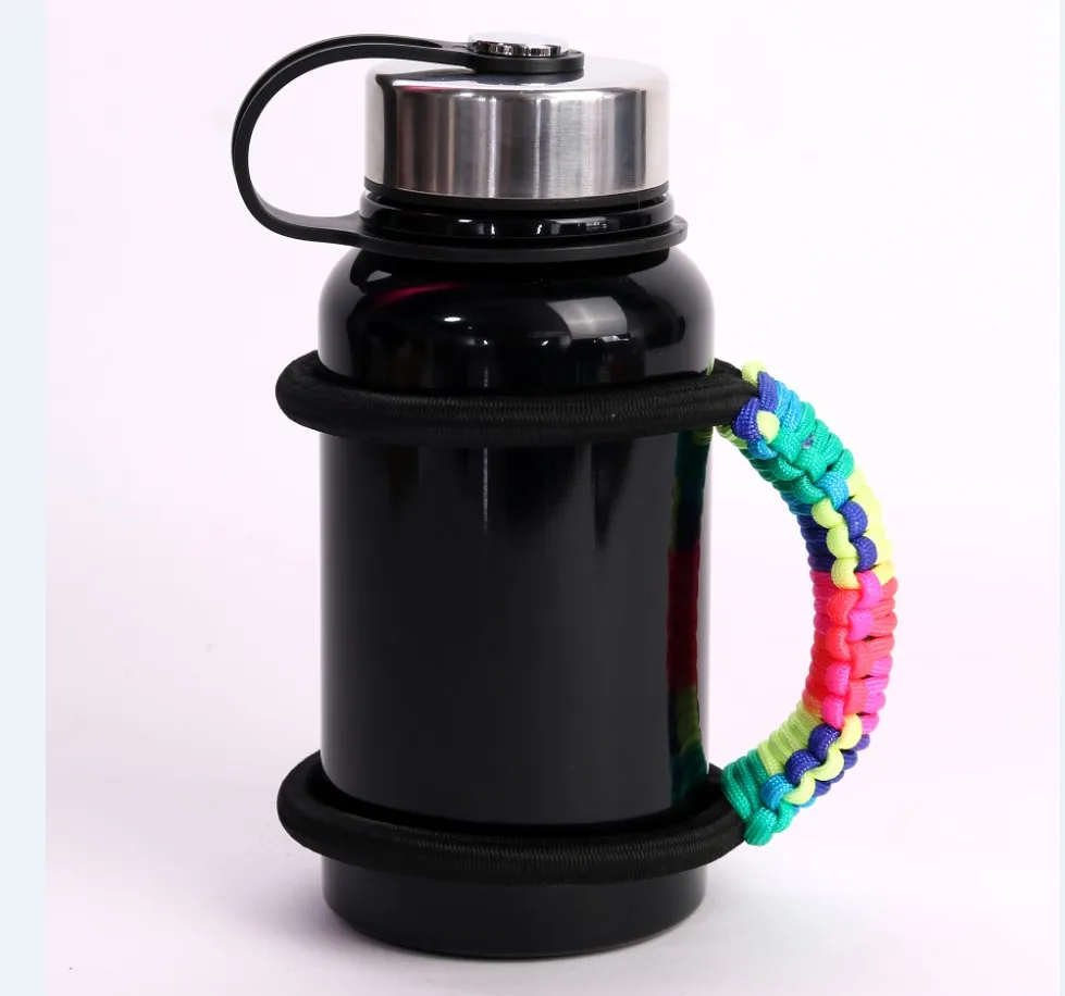 

4 mmThermos cup sets parachute cord bracelet Braided cup set hand-woven mug handle outdoor sports accessories 7 strands paracord