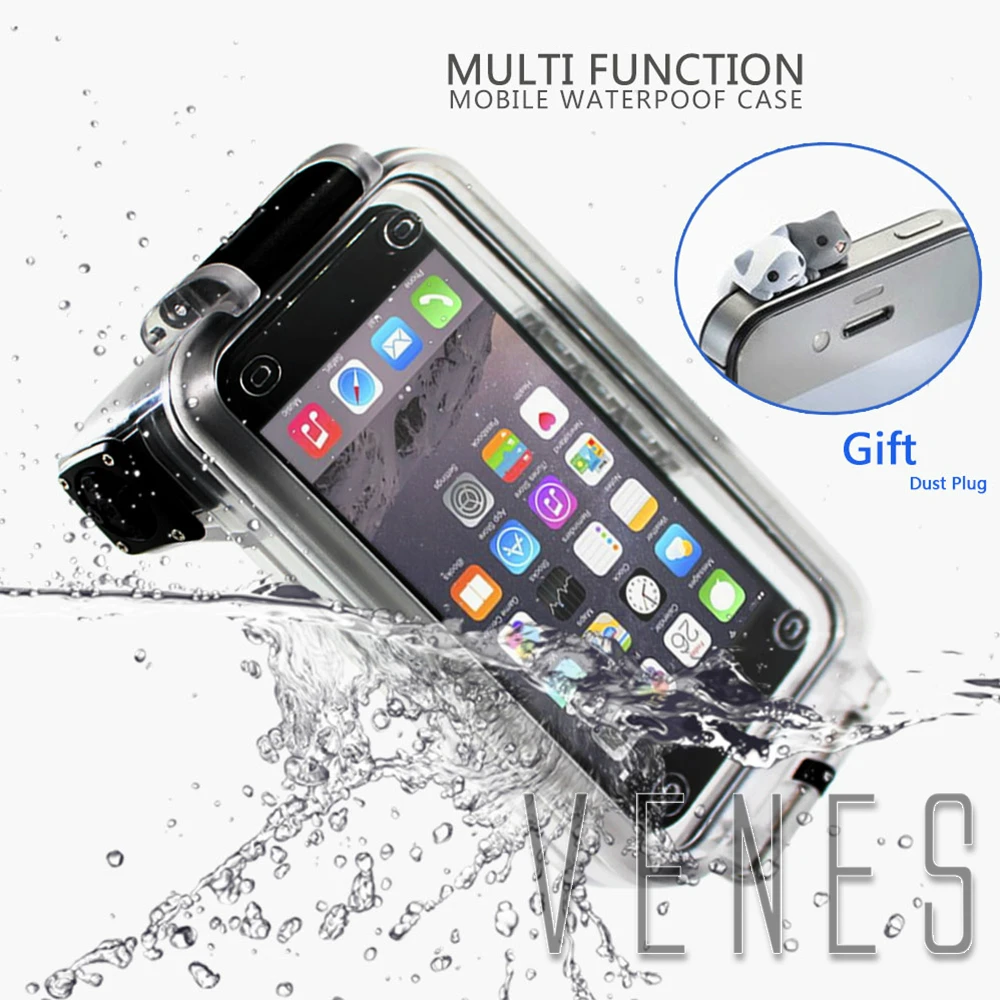 Pixco 30M Bluetooth Waterproof Diving Case remote for Android for iPhone 6 7 plus 8