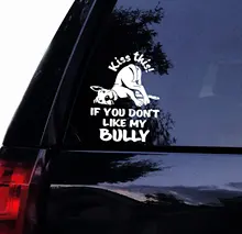 Kiss This If You Dont Like My Bully Pitbull Decal - Cute Pit Bull Dog Vinyl Car Decal, Laptop Decal, Window Sticker (8) a kiss like this
