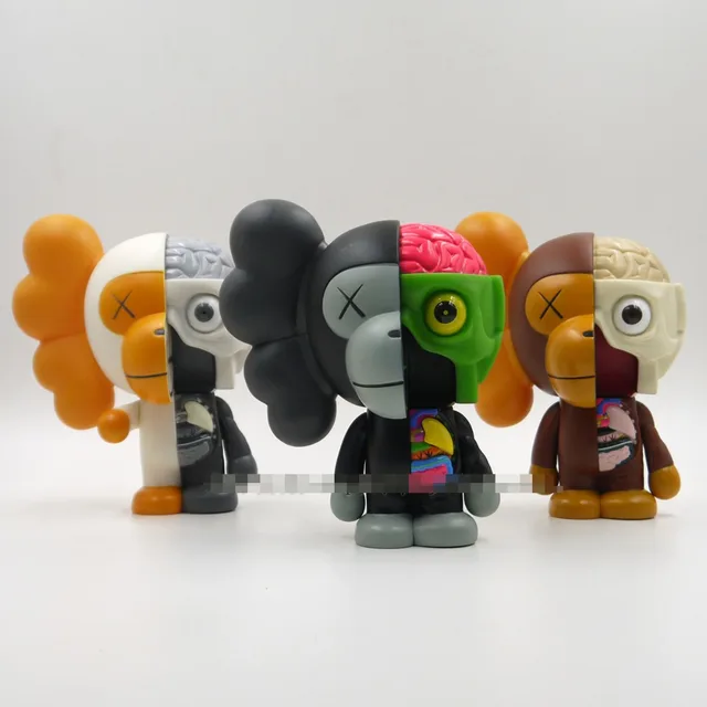 Buy Hot Sale 8 inch Original Fake Kaws Bape Dissected Milo toy with