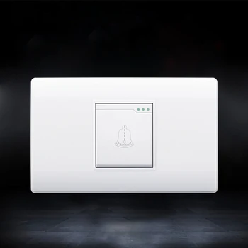 

Wall Plate 10A 250V White Wall Mount Doorbell Switch Outlet Faceplate