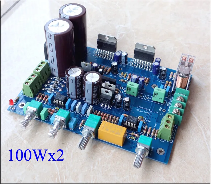 TDA7293 2.0 amplifier board Kit 100W+100W With three stages before the
