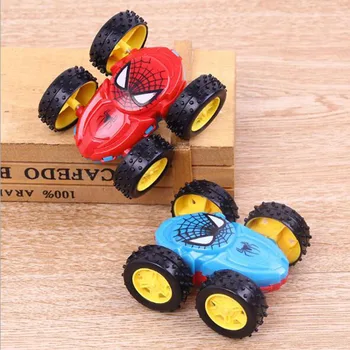 

Mini Spiderman Pull Back Die Cast Cars 2018 New Spiderman Double-sided Dump Truck Pullback Car toys Inertial Vehicles for boys
