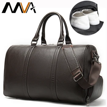 

genuine leather travel bags men traveling handbag waterproof travel duffel bag big man weekend bag mens leather carry on luggage