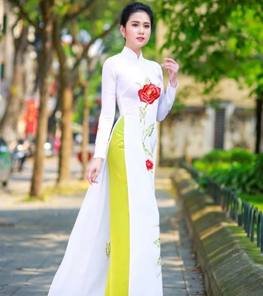 aodai vietnam clothing cheongsam aodai vietnam dress vietnamese  traditionally dress cheongsam modern women aodai ao-dai white - AliExpress