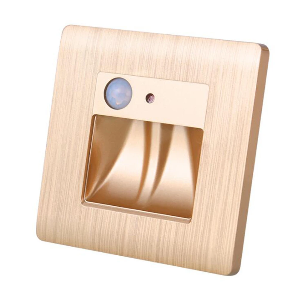 

New Night Light Recessed Wall Lamps Auto on off PIR Motion Sensor Emergency Lighting For Corridor Stair Kitchen bathroom light