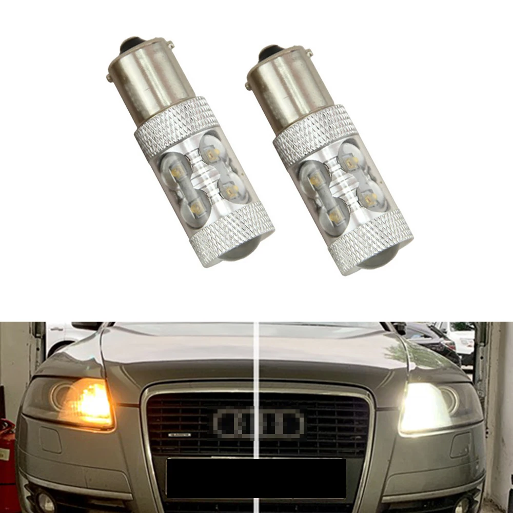 2 шт. Светодиодные ДХО P21W BA15S 1156 для Audi A6 C6 PreFL (2005) | Автомобили и мотоциклы