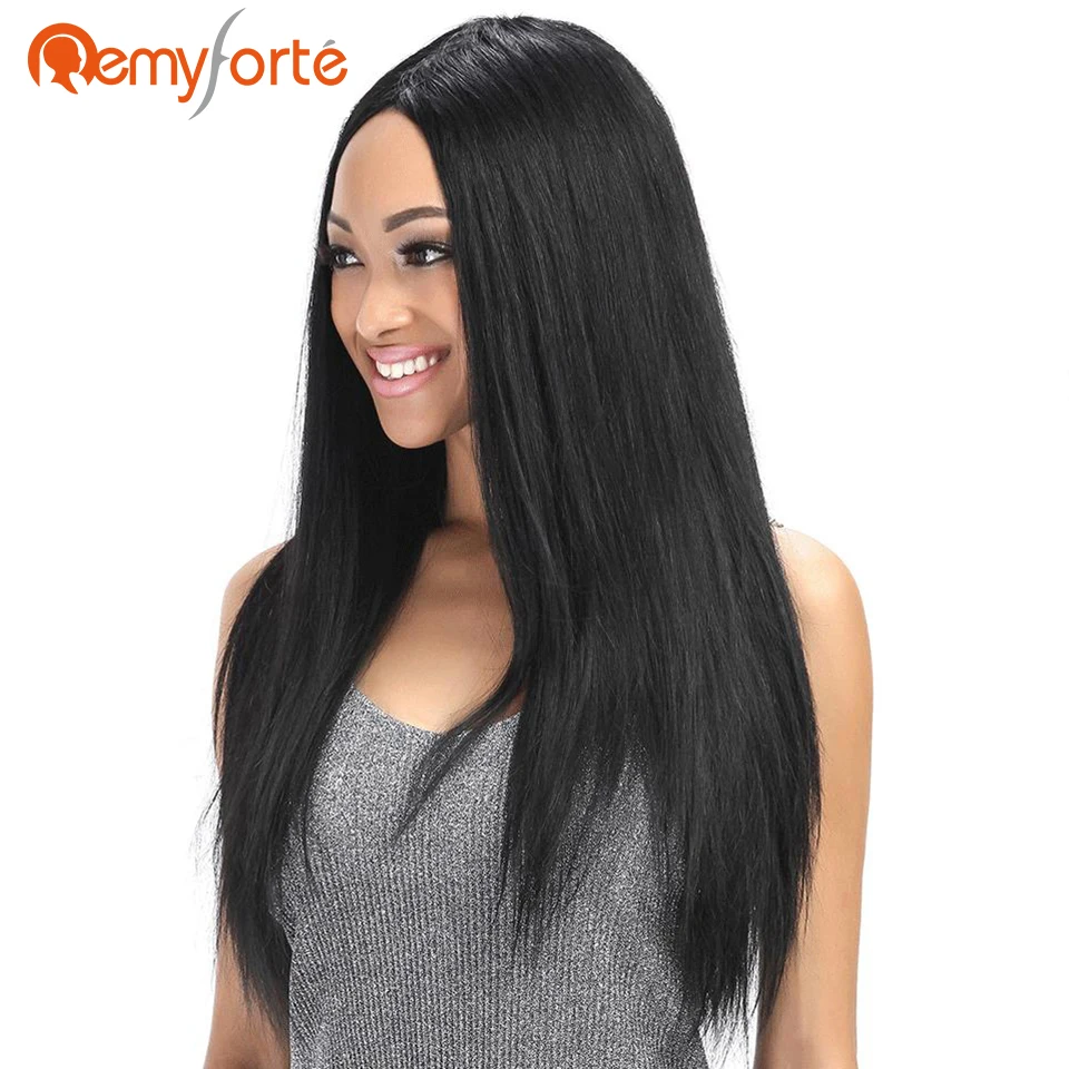 Remy Forte Human Hair Extensions Peruvian Straight Hair Bundles Natural Black 1 Piece Human Hair Weave Can Buy 3 Or 4 Bundles