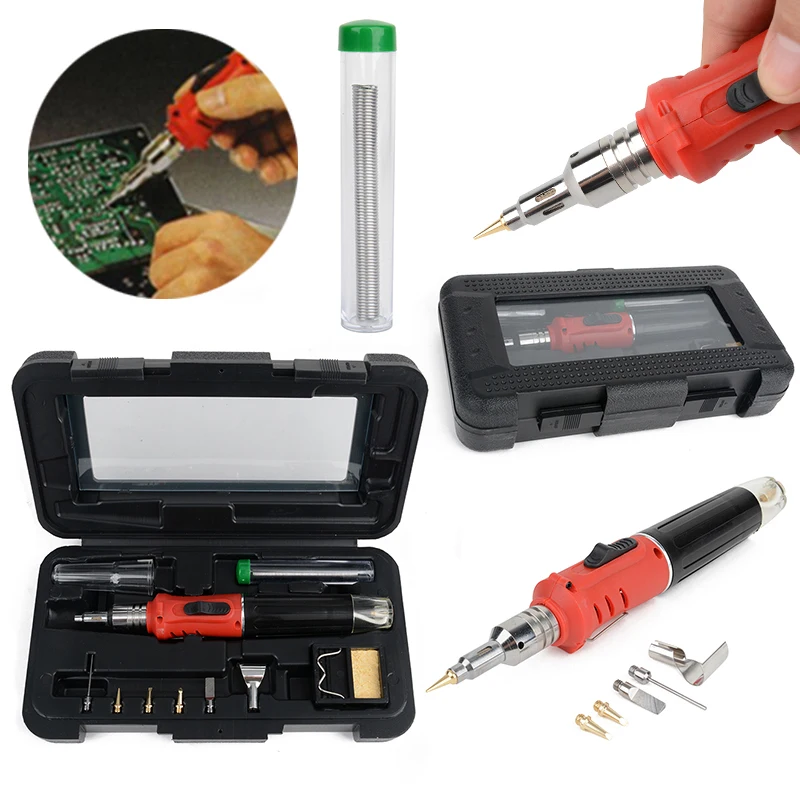 OSSIEAO 10in1 Auto Ignition Professional Butane Gas Soldering Iron Kit