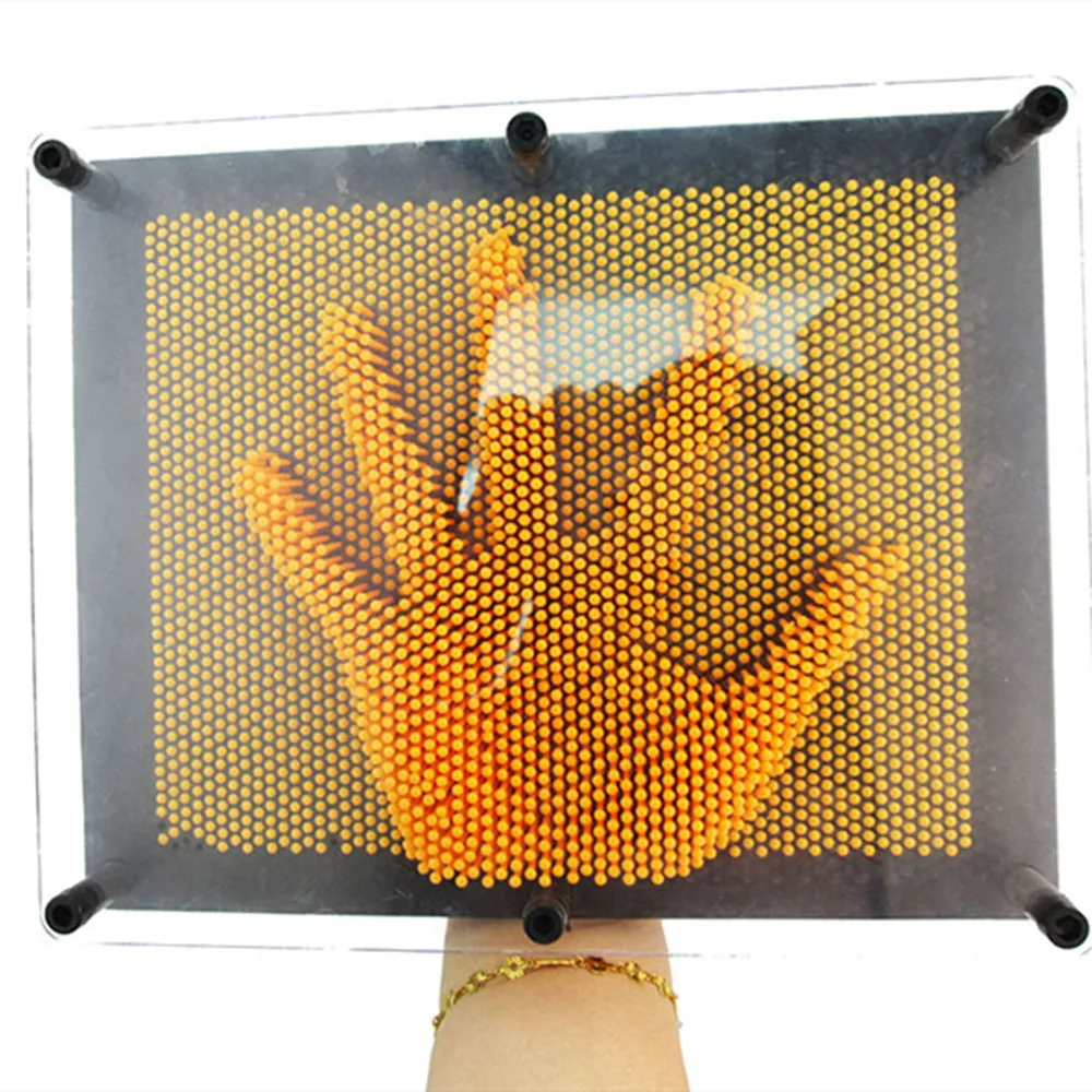 

3D Magic Pin Needle Impression Handprint Creative Clone Hand Sculpture 7 Colors Art Office Toy Home Accessories Statue Desktop