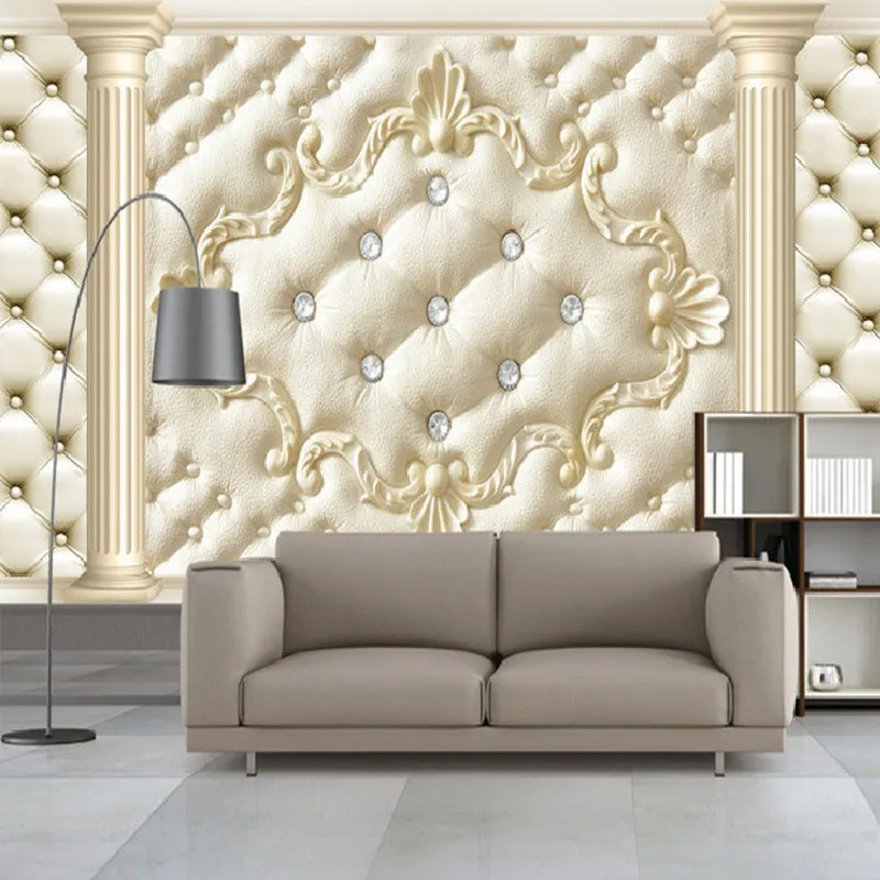 beibehang Custom wallpaper 3d photo mural European style soft package wall paper Living room bedroom background 3d wallpaper
