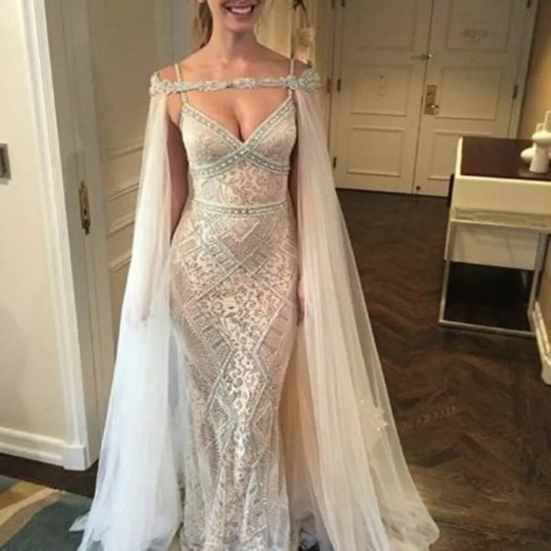 

2019 Off Shoulder Long Tulle Lace Sleeveless Wedding White Ivory Bolero Cap Jackets Sheer Boleros Custom Made Bridal Jacket