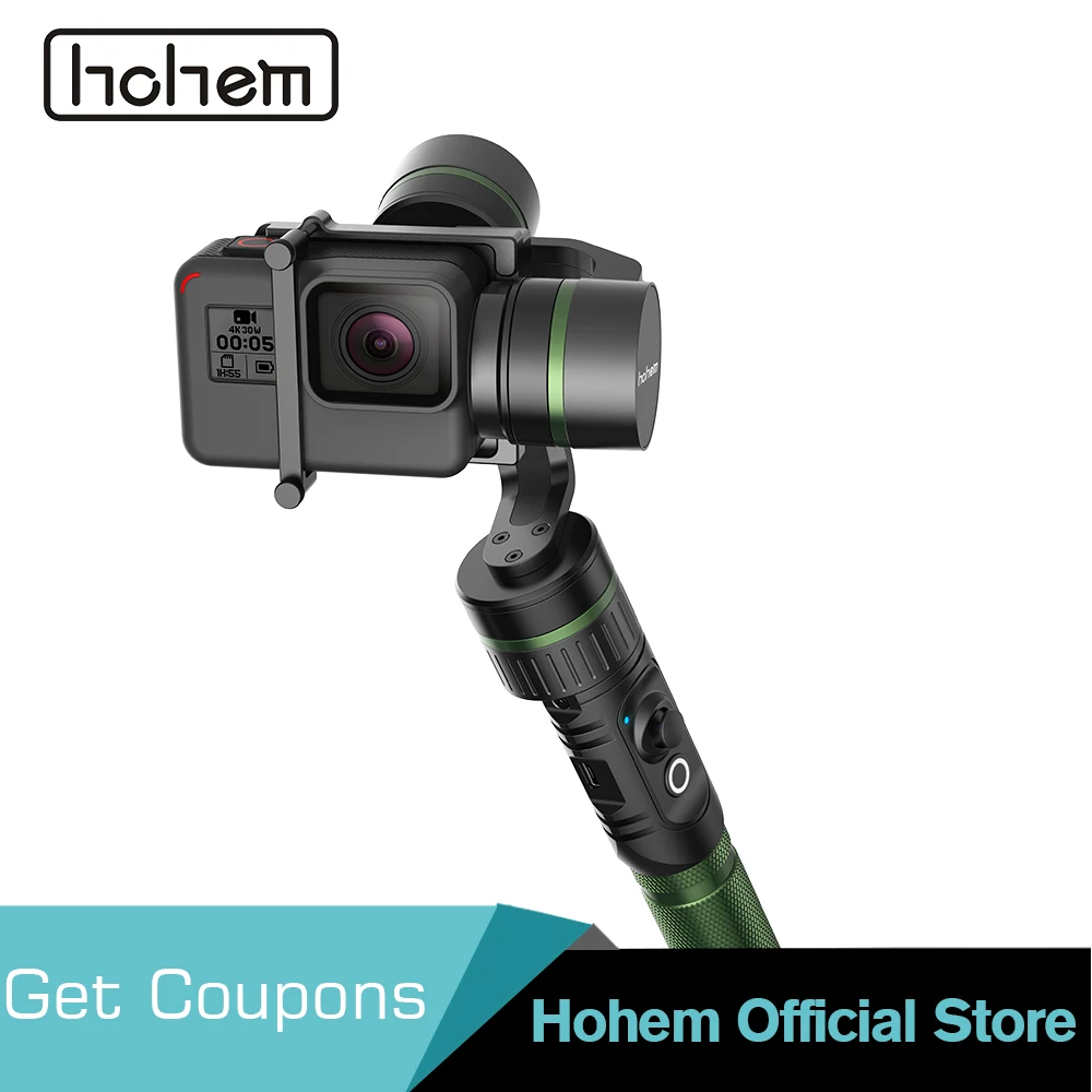 

Hohem HG5 PRO Gimbal 3-Axis Handheld Stabilizer Aluminum alloy for GoPro Hero5 4 3 Xiaoyi SJCAM Action Cameras of Similar Size
