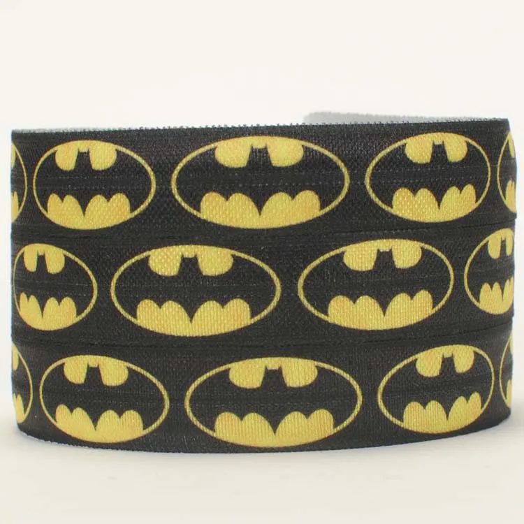 

10 yards 5/8 "15mm sale hot Cartoon batman cartoon pattern Elastic FOE Elastic tape,DIY ployester Elastic