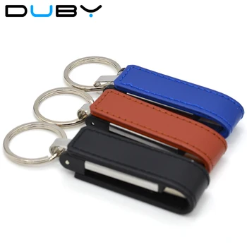 

2018 fashion leather usb flash drive fur key chains pendriver 4gb 8gb 16gb 32gb commercial memory stick 64gb u disk Good gift