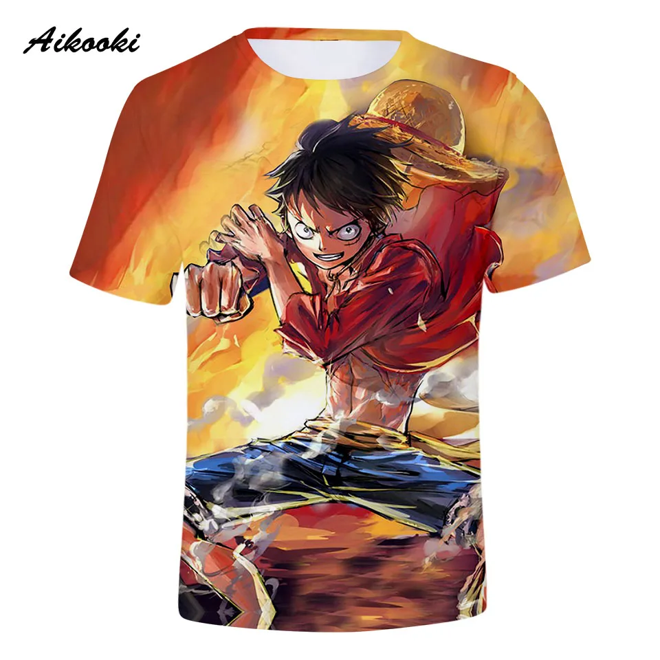 ONE PIECE 3D T-shirt Men/Women Tshirt Printing Golden Design Tees short Tops Boys/Girls T shirt Cool Shirts Clothes suit | Мужская