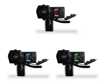 

by DHL or Fedex 50pcs Waterproof Motorcycle Dual Usb Voltage Meter Cgarette 12V 24V LED Voltmeter Cigarette Lighter Socket now