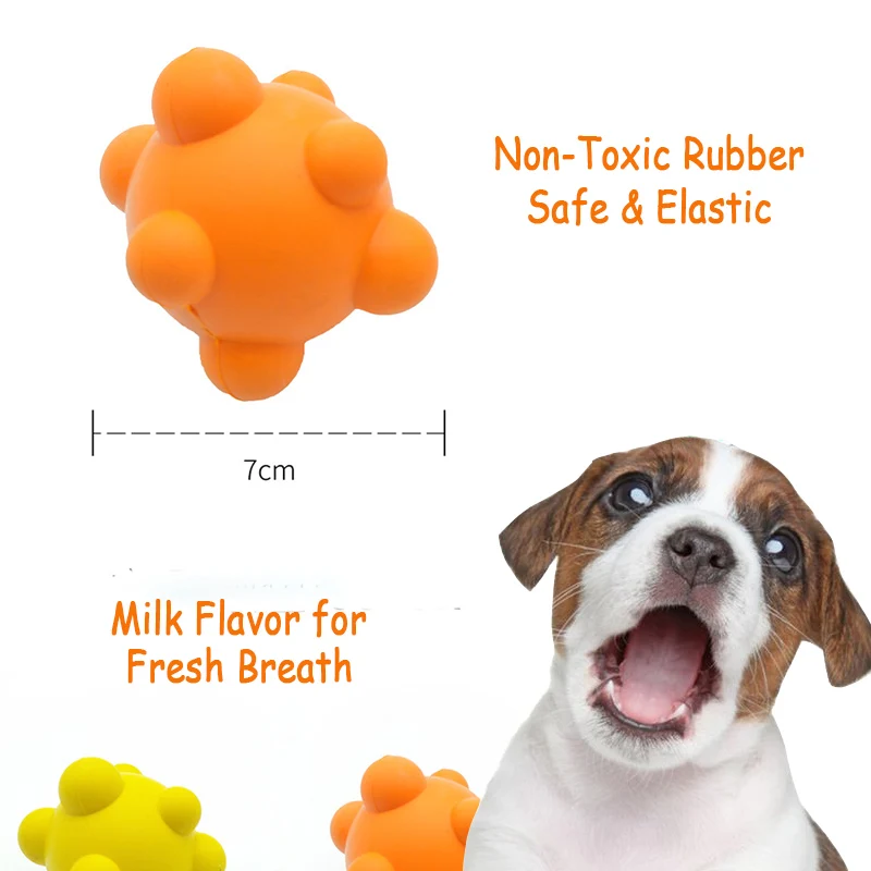 Игрушки-мячи для собак для обучения пищевой класс резиновые игрушки для собак Прочные эластичные Жевательные Шарики игрушки для щенков маленькие/большие собаки