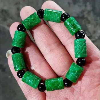 

wonderful Dark Green 1Jade hand-chain road strand bracelets brave amulet trendy bangle women men jewelry