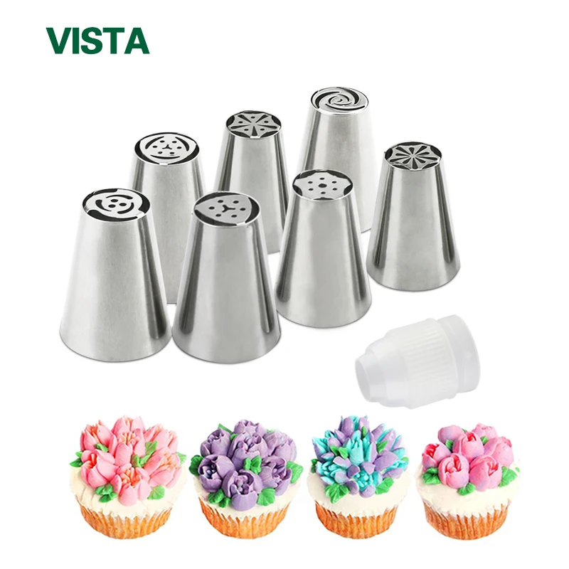 Myvit Russian Tulip Icing Piping Nozzles 8pcs Pastry Decoration Tips