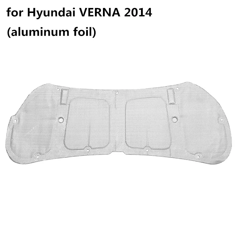 Автомобильный капот турбо глушитель изоляция хлопок тепловой щит двигатели коврик для hyundai VERNA 2010-2013 - Название цвета: Белый