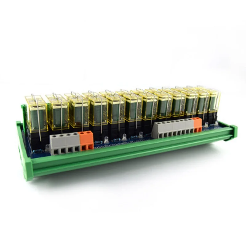 12-way relay dual-group module, 24V rail mounting, PLC amplifier board control board