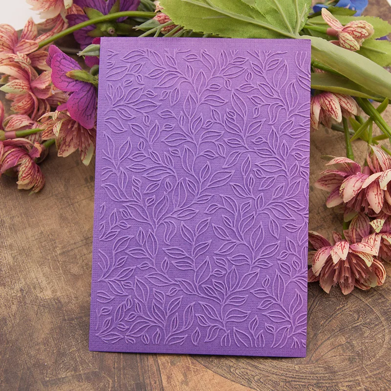 

Leaves Textured Embossing Folder Plastic Card Making Scrapbooking Embosser Folders Craft Supplies Paper Stamp Template New 2019