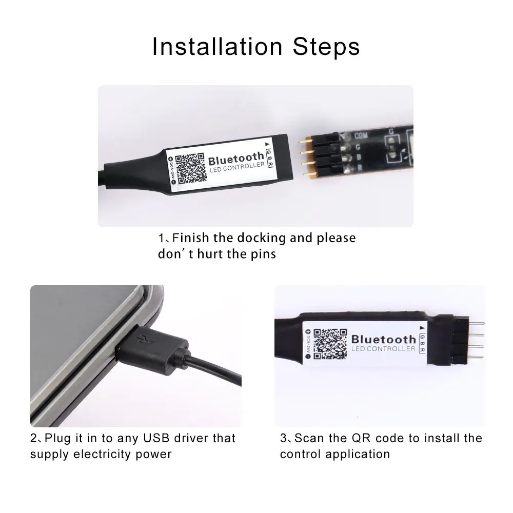 5 в USB Bluetooth Светодиодная лента лампа SMD 5050 ТВ фон освещение комплект Настольный