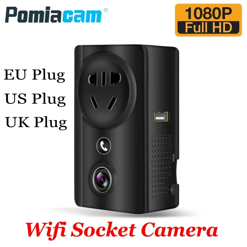 

EC59 1080P HD WiFi Video Security IP Camera 180 degree Fisheye Panoramic USB Wall Socket Charger Adapter Camera Nanny Cam