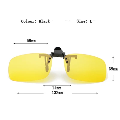 Поляризованные очки с клипсой для ночного видения для велосипедов, коробка с защитой от УФ-лучей, велосипедные очки для мужчин и женщин, велосипедные очки, спортивные солнцезащитные очки - Цвет: Yellow Size L
