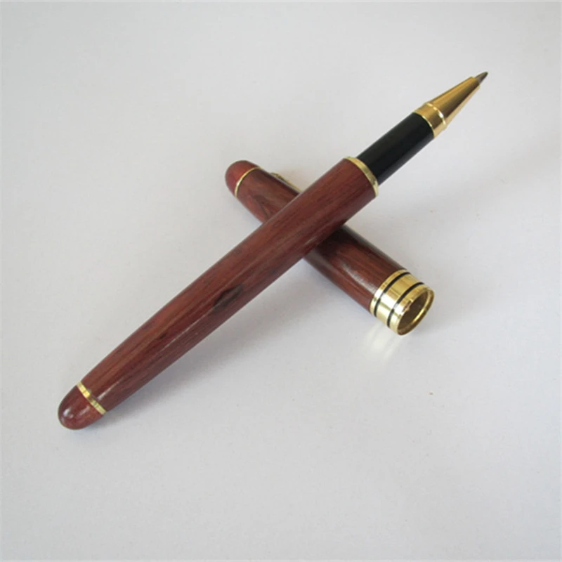 

Mini Recycled Wood 0.5mm Ballpoint Pen Mahogany Signing Ball Caneta Business Office School Pencil Writing Gifts Supplies