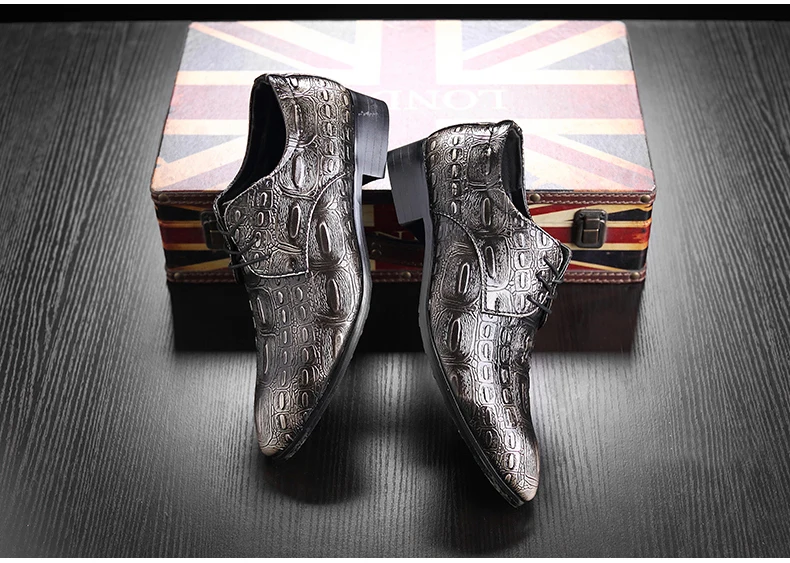 Mens Oxfords Shoe Formal Casual Shoes Men Size 46 Oxfords Pu Leather Emboss Crocodile Men Casual Shoes Leather Lace Brogues Shoe (14)