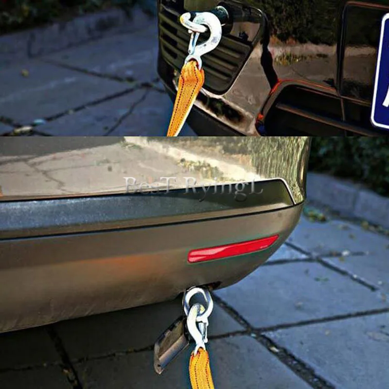 #4 M 5 طن سحب كابل سحب سحب حبل انتزاع حزام الثقيلة الطريق الانتعاش سيارة شاحنة