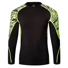 Мужское компрессионное трико одежда футболка с длинными рукавами дышащая суперэластичная безрукавки для занятия бегом Фитнес Футболка
