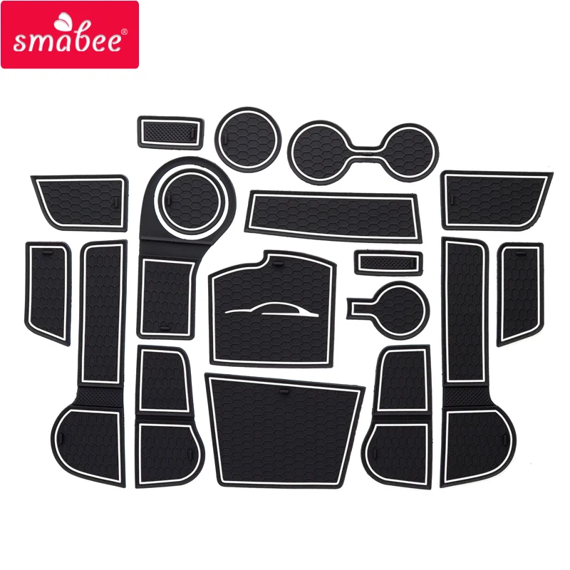 smabee Anti-Slip Gate slot cup mat for Kia Rio 4  X-Line RIO 2017 - 2022 Interior Door Pad/Cup Non-slip pad Accessories images - 6