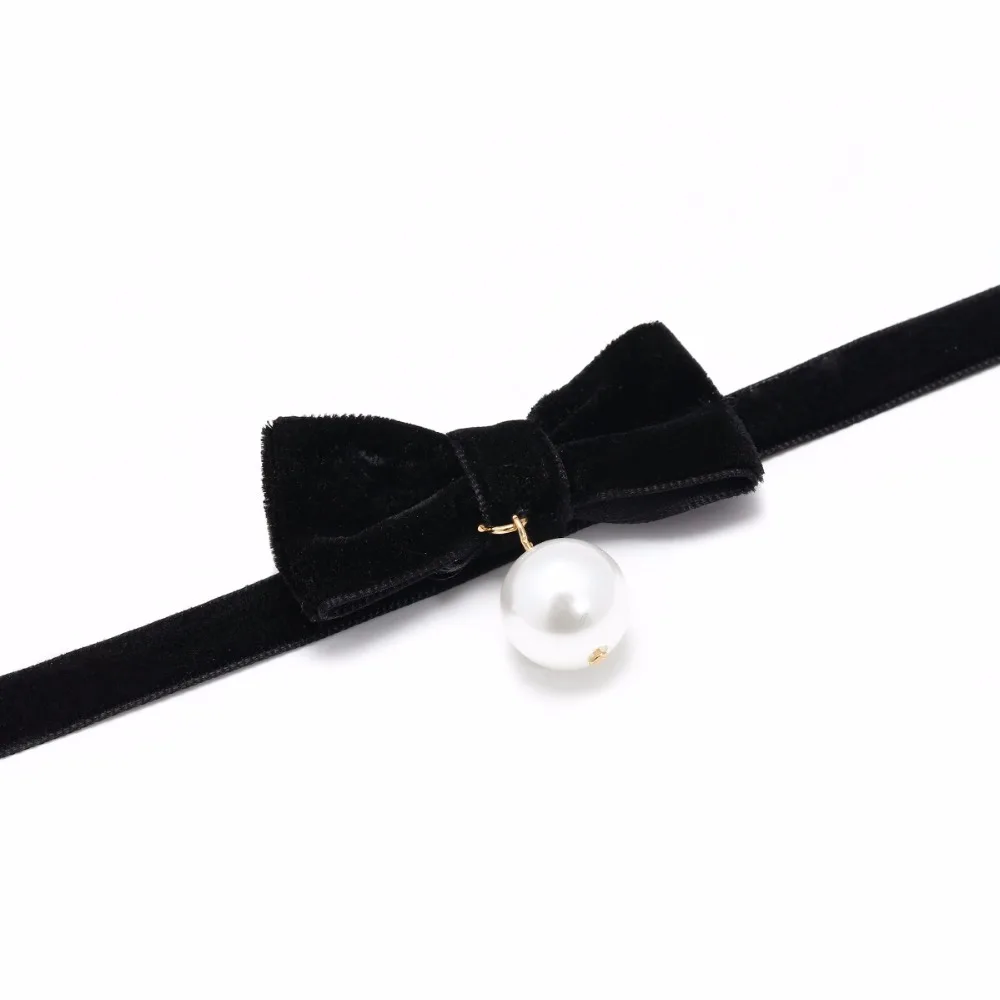 Trendy Women Velvet Choker Necklace Fashion women Puck black leather hot mails silver necklaces False collar Gothic Costume Jewelry-3 (3)