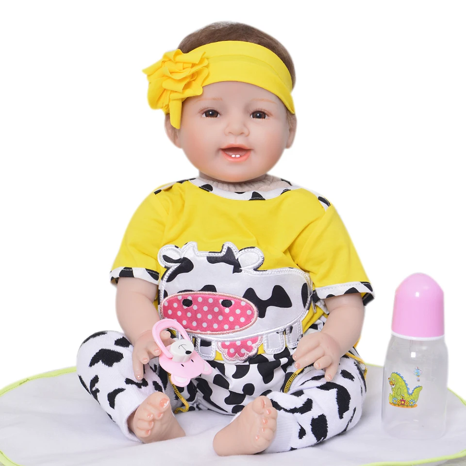 

Reborn Real baby new born dolls toys 22inch 55cm silicone reborn dolls toys cotton body bebe original reborn bonecas gift