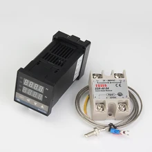 REX-C100 Digital PID Temperature Controller Thermostat SSR output Max.40A SSR Relay K Thermocouple Probe High Quality RKC