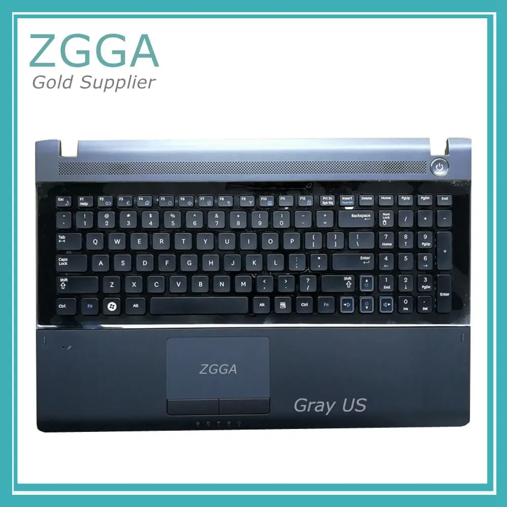 Ноутбук английская раскладка клавиатура с тачпадом Упор для рук для samsung RV509 RV511 RV515 RV520 E3511 9Z. N5QSN. B01 серый серебристый