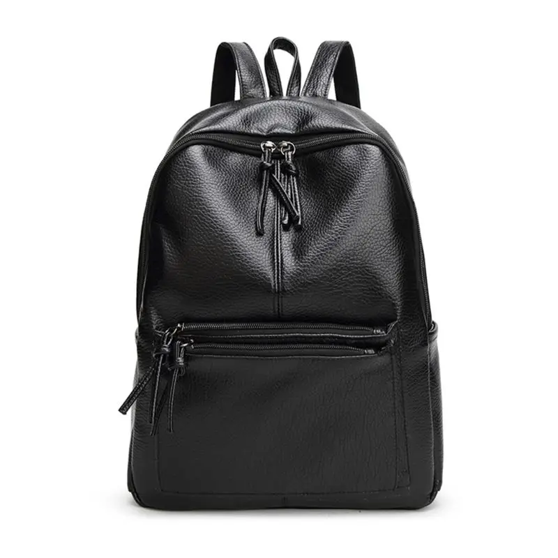 

Fashion New Travel Backpack Women Female Rucksack Casual Student School Bag Soft PU Leather Women Daypack 2019
