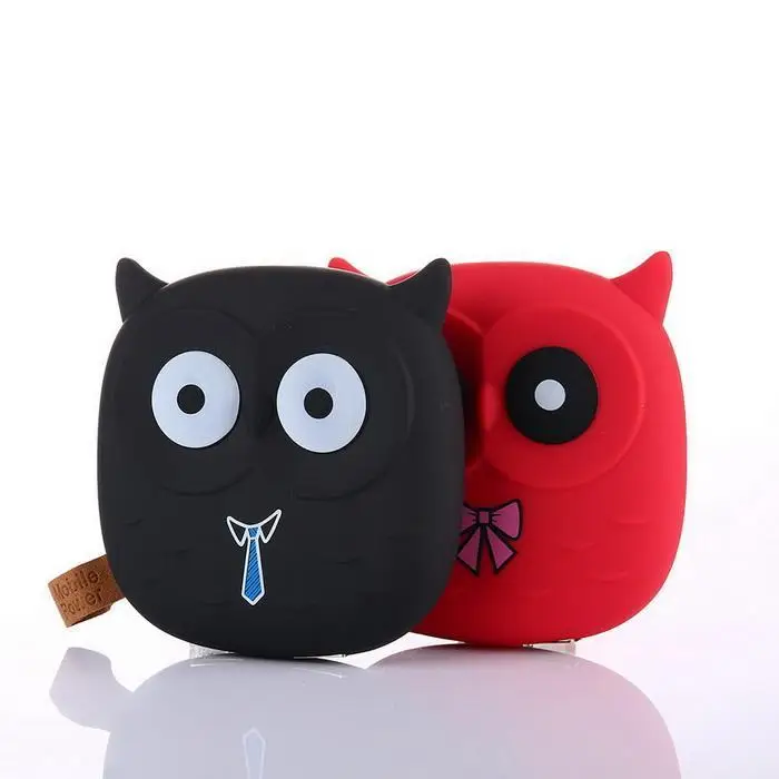 Cute Owl Mobile Power Bank Charger 8000mah Powerbank External Battery Dual Usb For Cellphone Poverbank