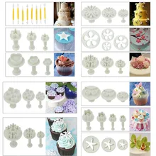 Новое прибытие 68 шт./1 комплект торт сливы цветок помады Декор плунжерный резак форма для теста Плесень#0213#733