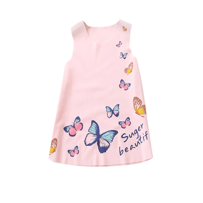 

Summer Style Princess Dress Baby Butterfly Girl's Vestido Mini Party Dresses Girls Sleeveless Clothing