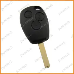 PREISEI 20 шт./лот без логотипа 3 кнопки ключ автомобиля пульт дистанционного управления для Renault Logan ключевые оболочек Fob заменить с Батарея клип