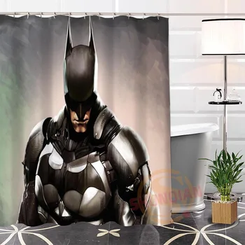 

Best Nice Eco-friendly Custom Unique Batman Fabric Modern Shower Curtain bathroom With Hooks for yourself H0220-101