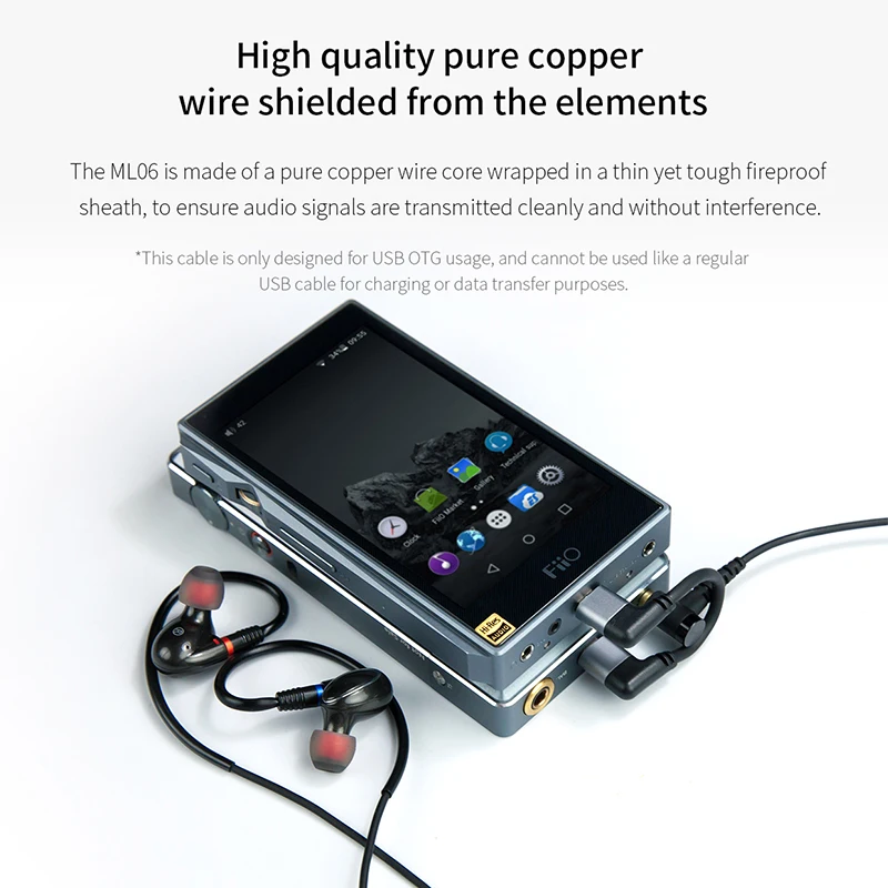 Кабель Micro USB FIIO ML06 для передачи данных Q1 Q5 X5III|Аксессуары MP3 плееров и усилителей| |