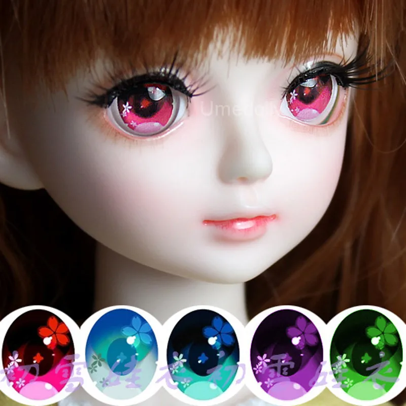 1 пара DIY Вишневый цвет аниме глаза куклы 1/6 1/4 1/3 BJD SD глаза куклы 14 мм 16 мм 18 мм акриловые кукольные глаза для BJD игрушки